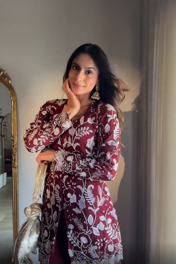 Himadri Bhatnagar X Mulberry Beats Work High Waist Sharara Set