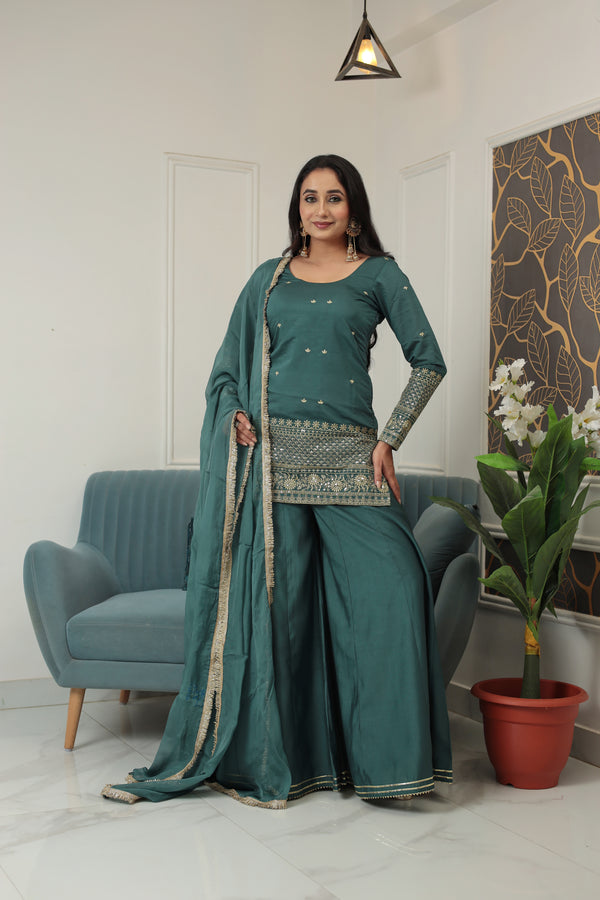 Glimmers of Gold Gharara Set
